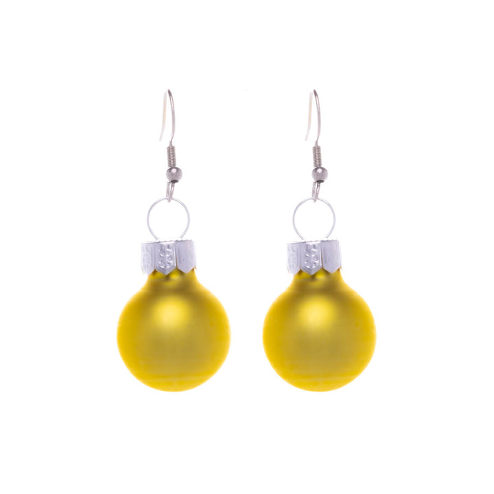 Matte finish Christmas ball earrings Christmas ornament ø1,9cm