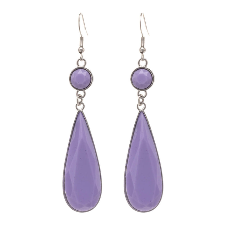 Coloured hanging drops earrings