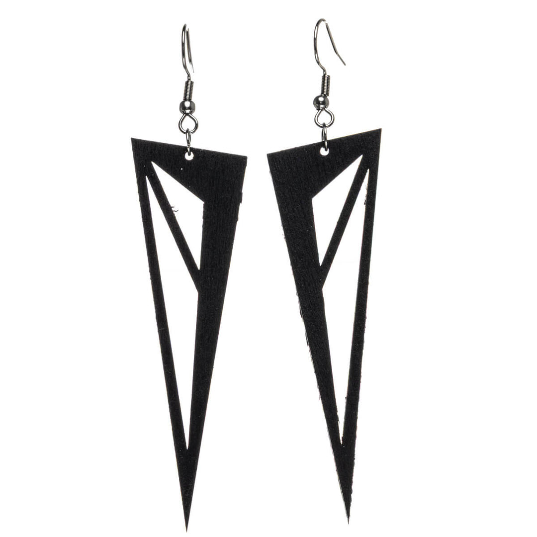 Honeysuckle wood earrings (Steel 316L)