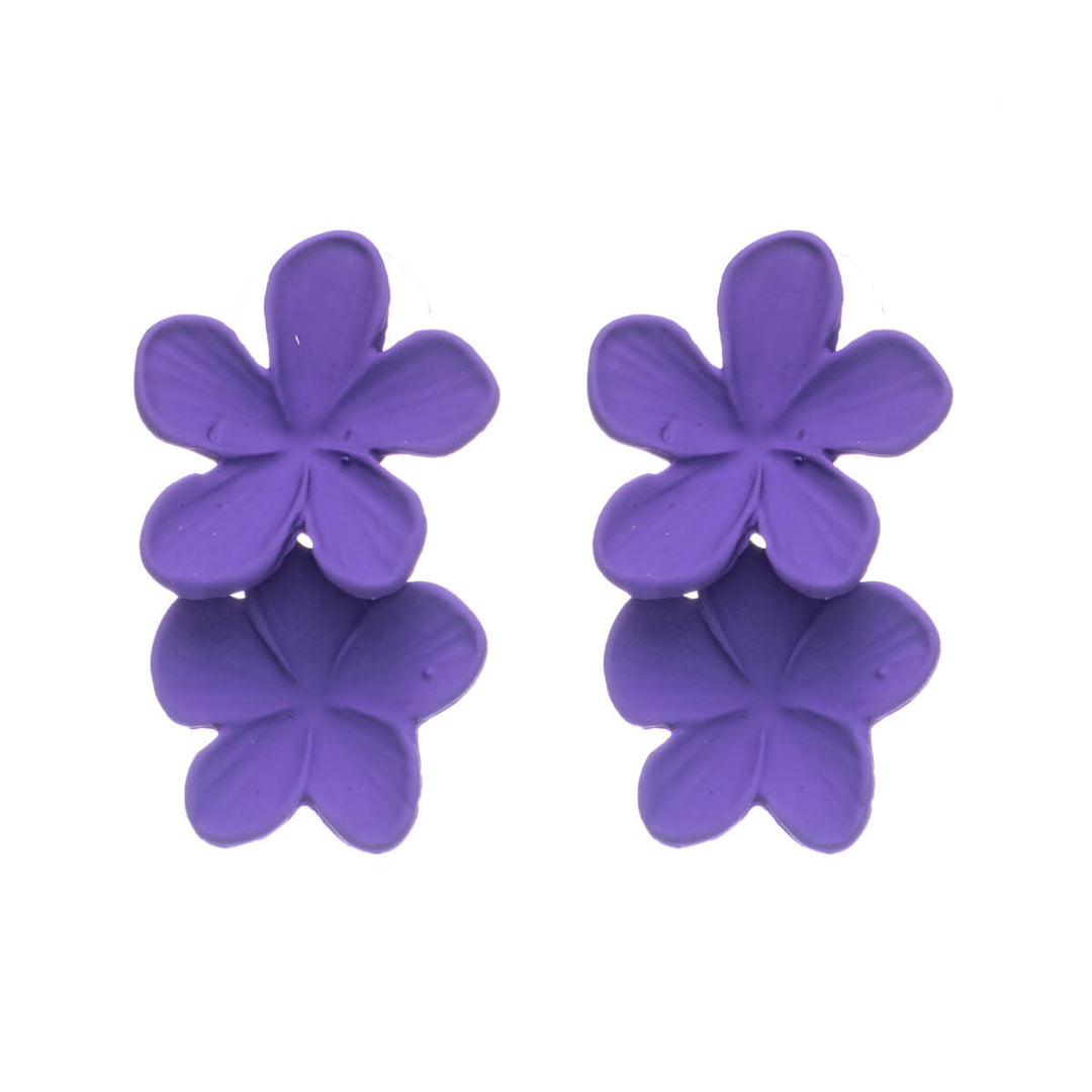 Two flowers hanging earrings