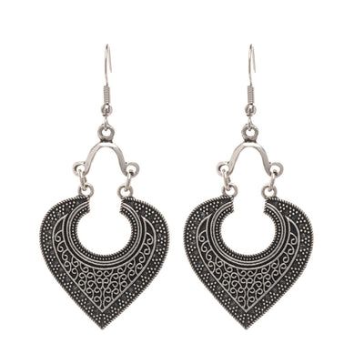Bohemian hanging heart earrings