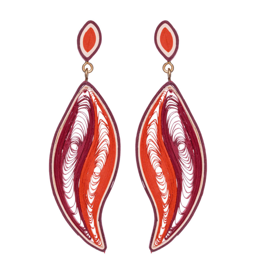 Drop earrings from the paper