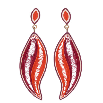 Drop earrings from the paper