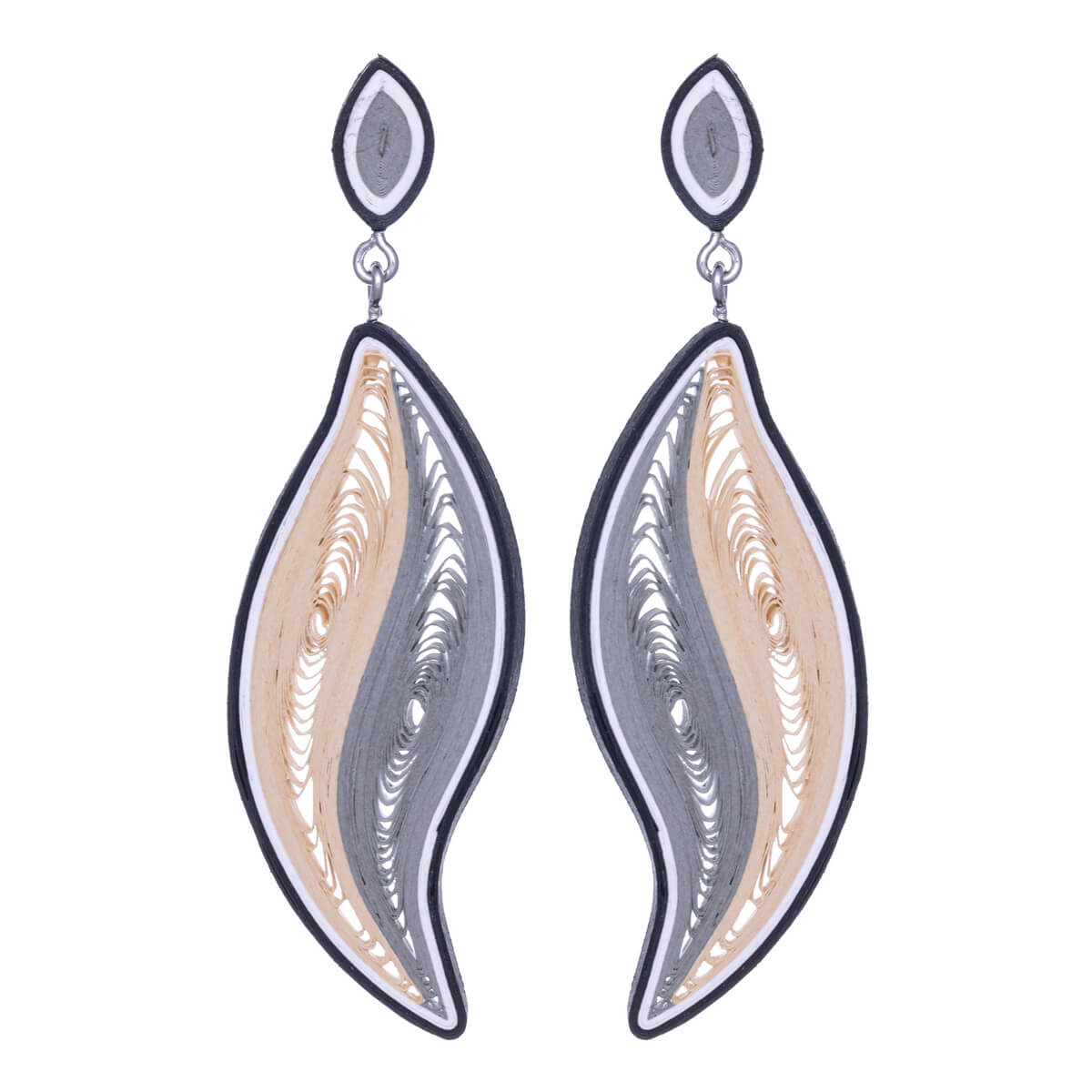 Drop earrings from the paper