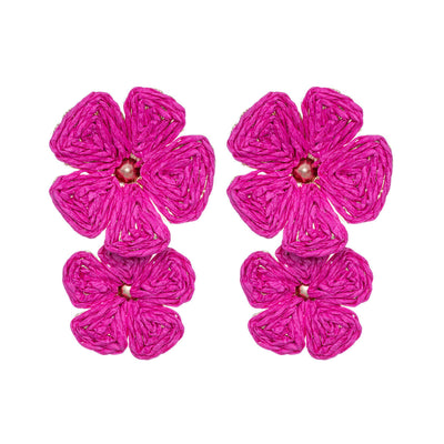 Flower earrings decorated with paper