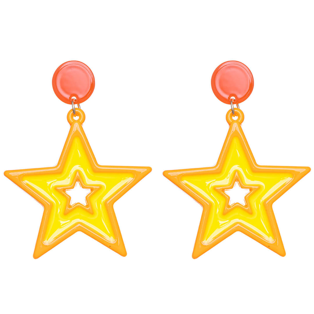 Colorful star earrings