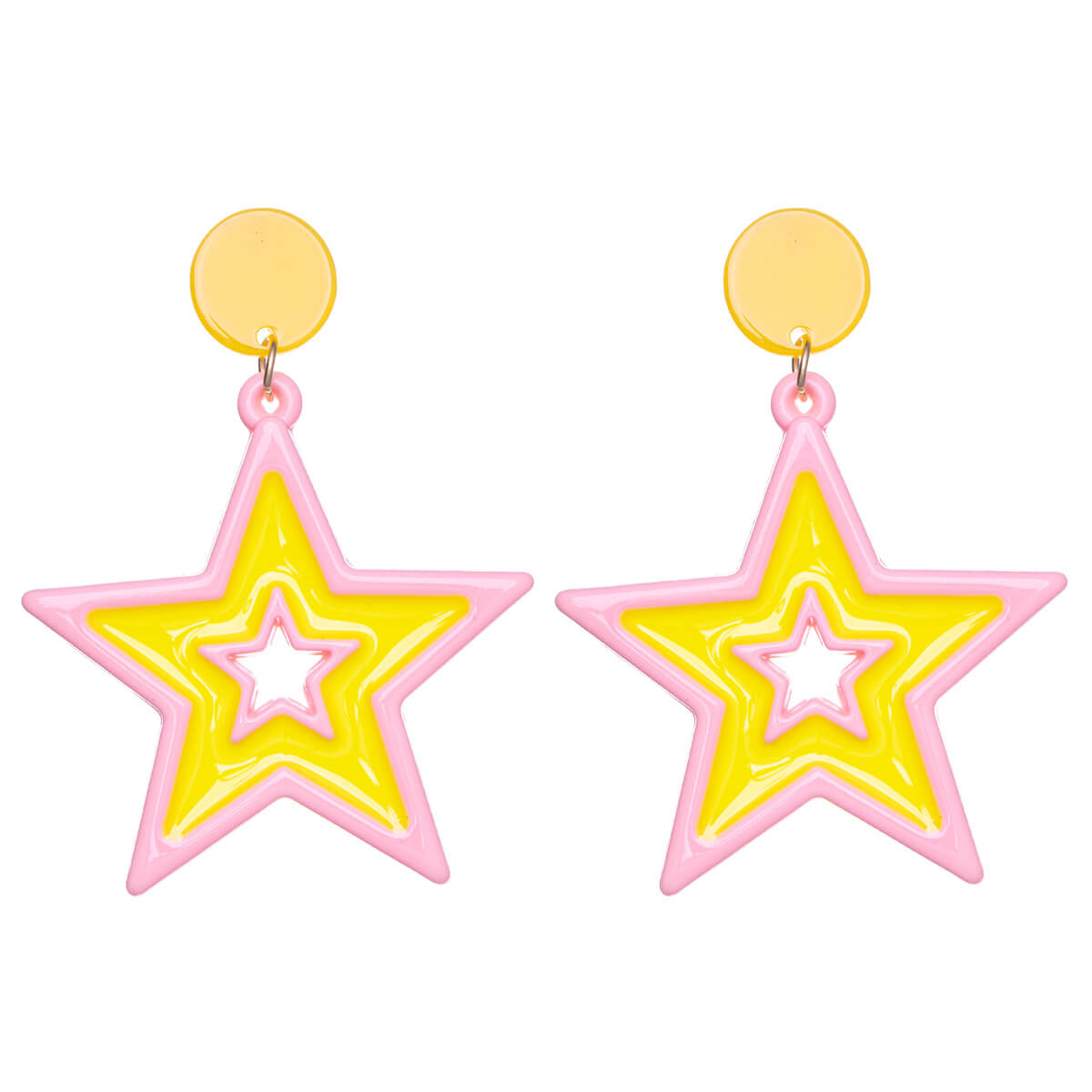 Colorful star earrings