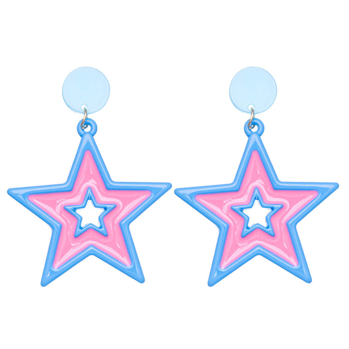 Colorful star earrings