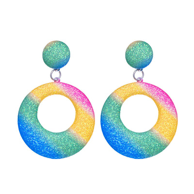 Multicoloured glitter Drop earrings