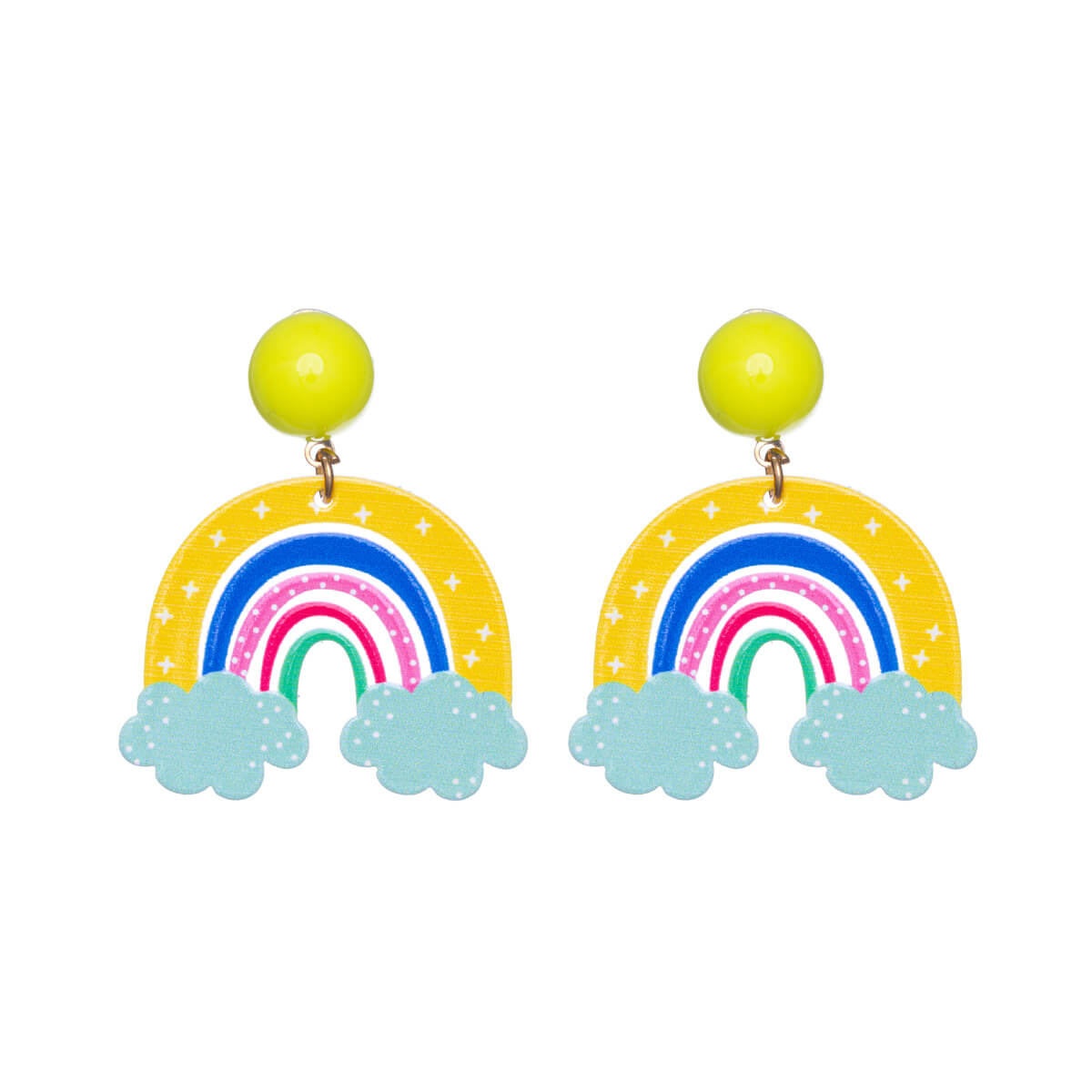 Colourful rainbow earrings