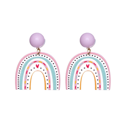 Colourful rainbow earrings