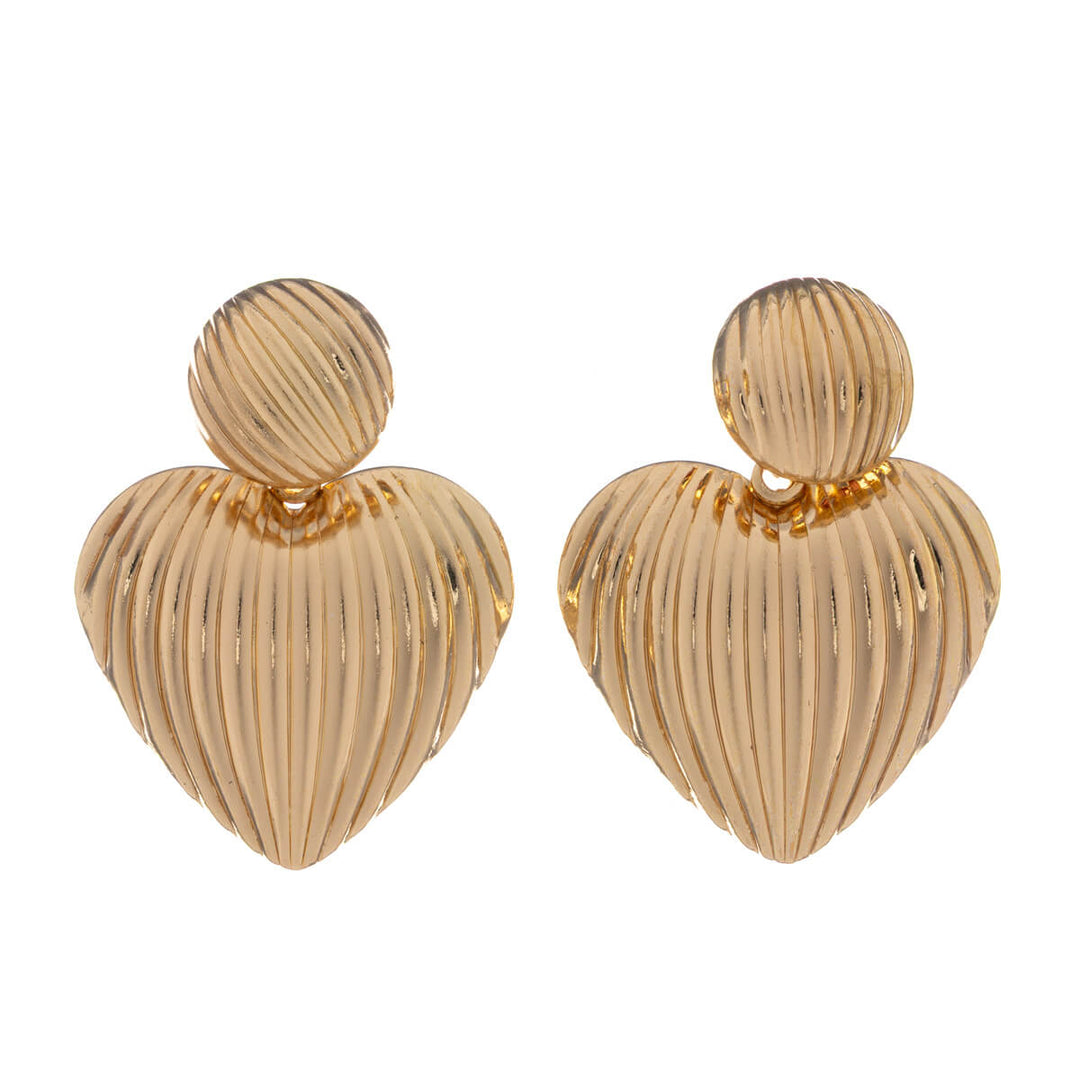 Roikkuvat korvakorut kuviolliset sydämet