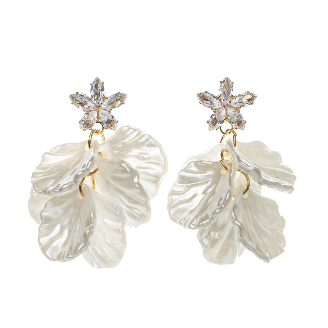 Helmiäishiutale korvakorut kivellisellä tähdellä