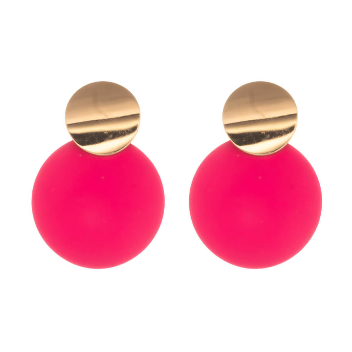 Värikkäät roikkuvat korvakorut kaksi ympyrää