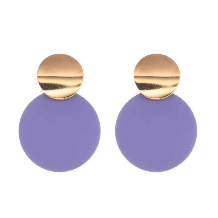 Värikkäät roikkuvat korvakorut kaksi ympyrää