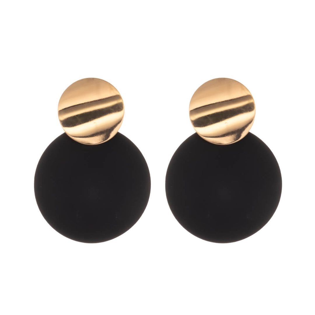 Värikkäät roikkuvat korvakorut kaksi ympyrää