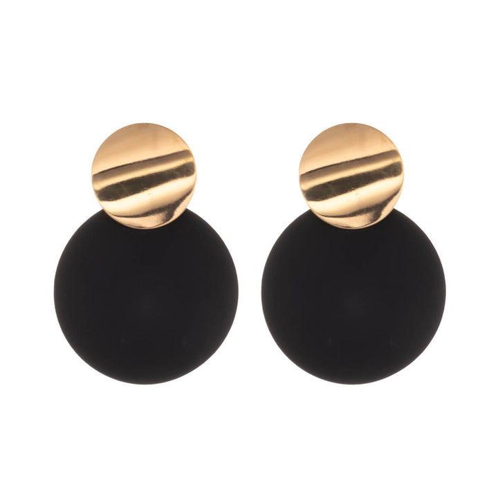 Värikkäät roikkuvat korvakorut kaksi ympyrää