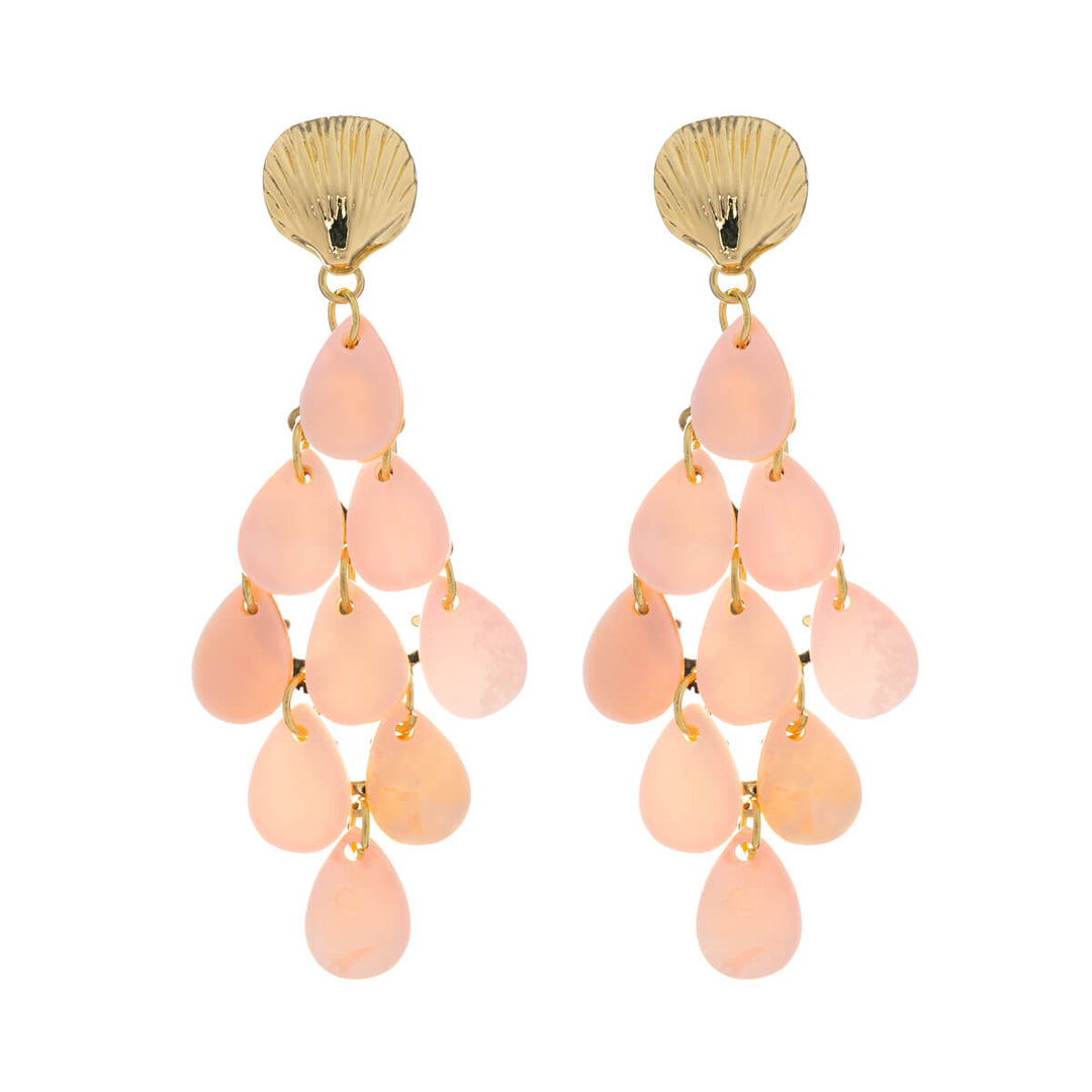 Roikkuvat simpukka ruutu korvakorut