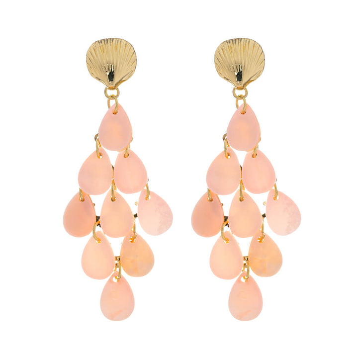 Roikkuvat simpukka ruutu korvakorut