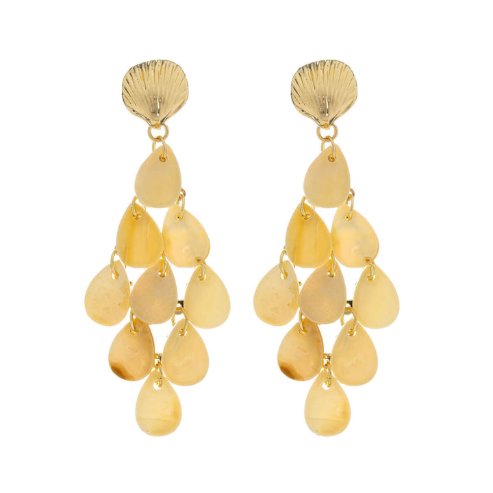 Roikkuvat simpukka ruutu korvakorut