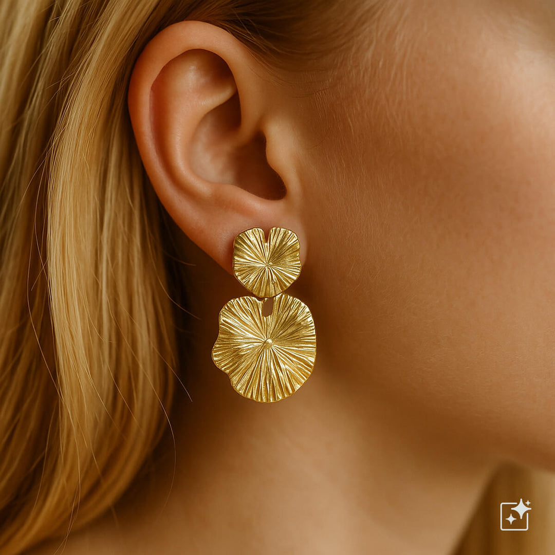 Roikkuvat litteät ympyrät korvakorut (Teräs 316L)