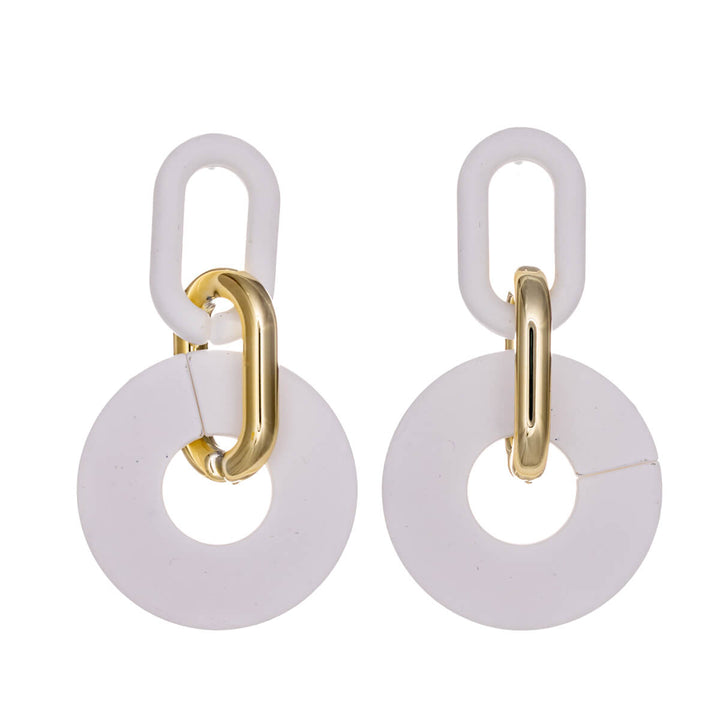 Colourful plastic Drop earrings