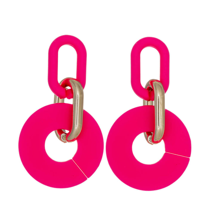 Colourful plastic Drop earrings