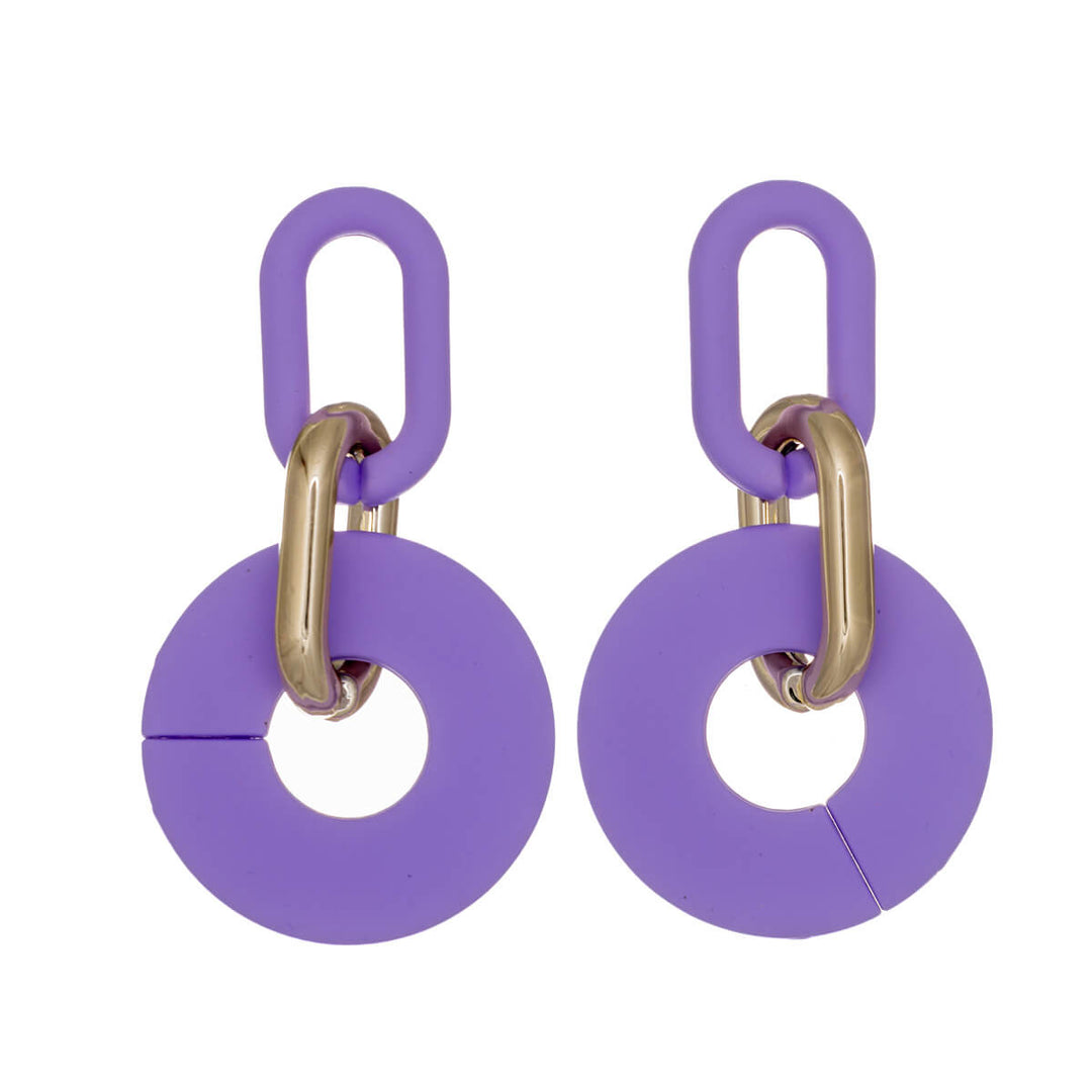 Colourful plastic Drop earrings