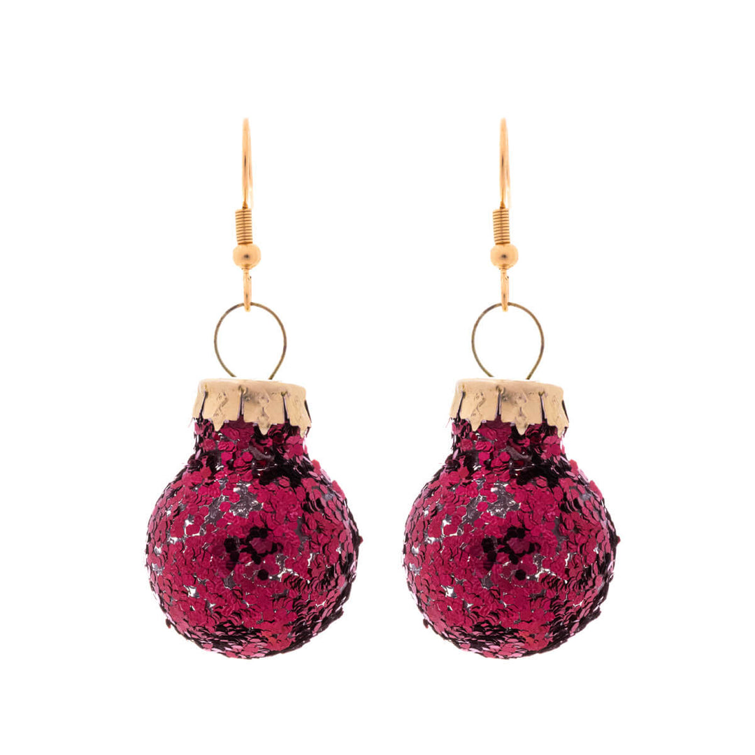 Hileiset Christmas ball earrings ø2cm (Steel 316L)