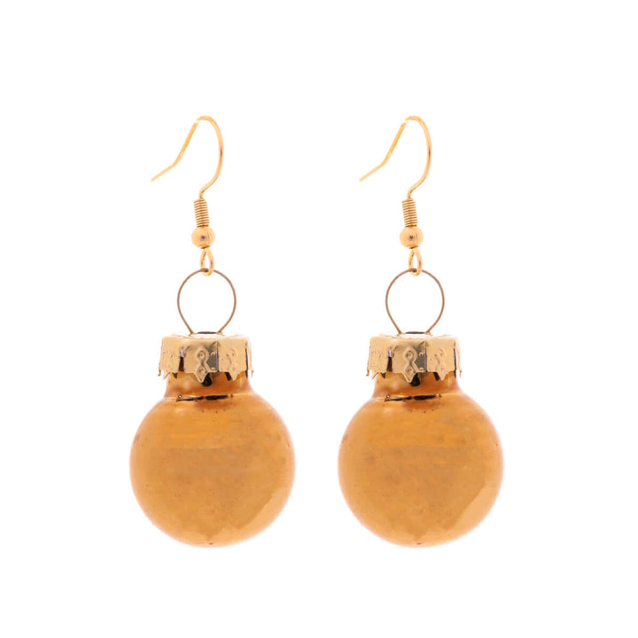 Mirrored Christmas ball earrings ø2cm (316L steel)