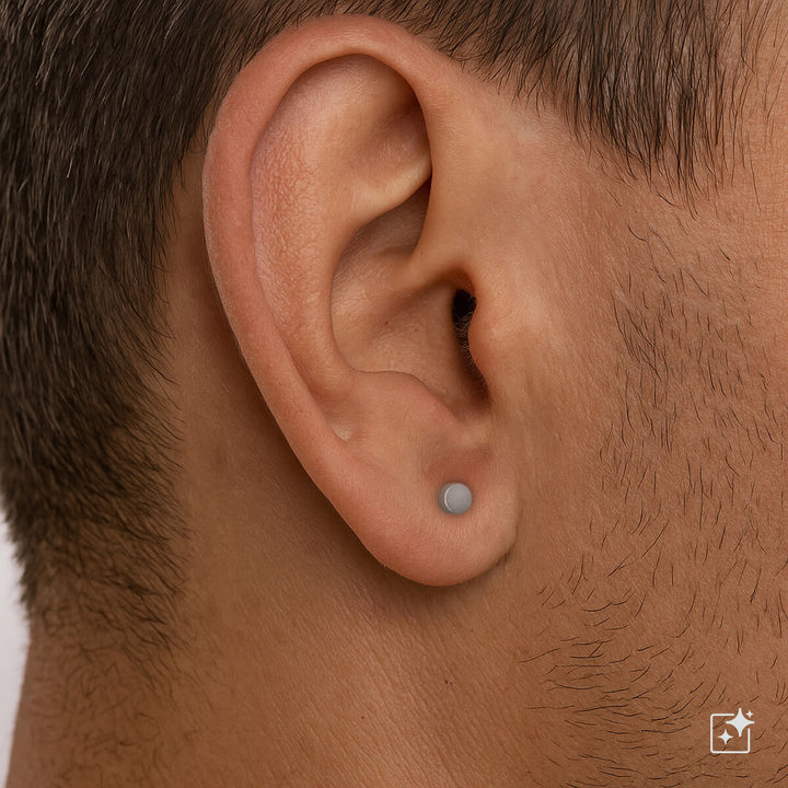 Platta örhängen, 4 mm (316L stål)