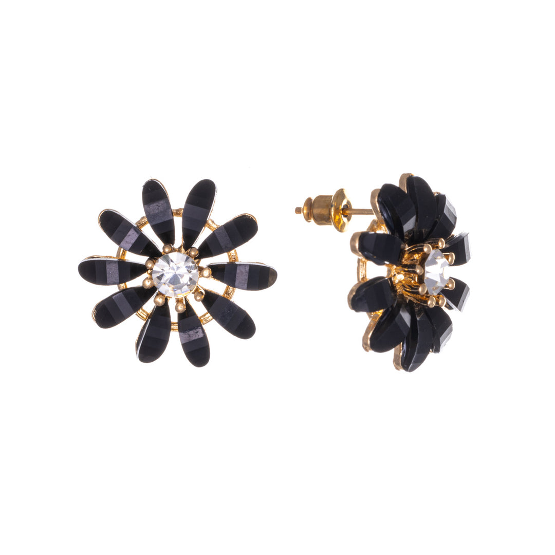 Stone flower earrings