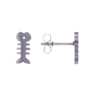 Herringbone earrings 10mm (Steel 316L)