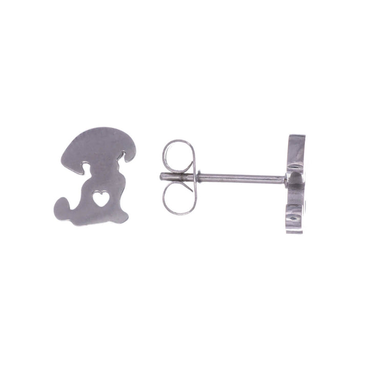 Dog earrings 8mm (Steel 316L)