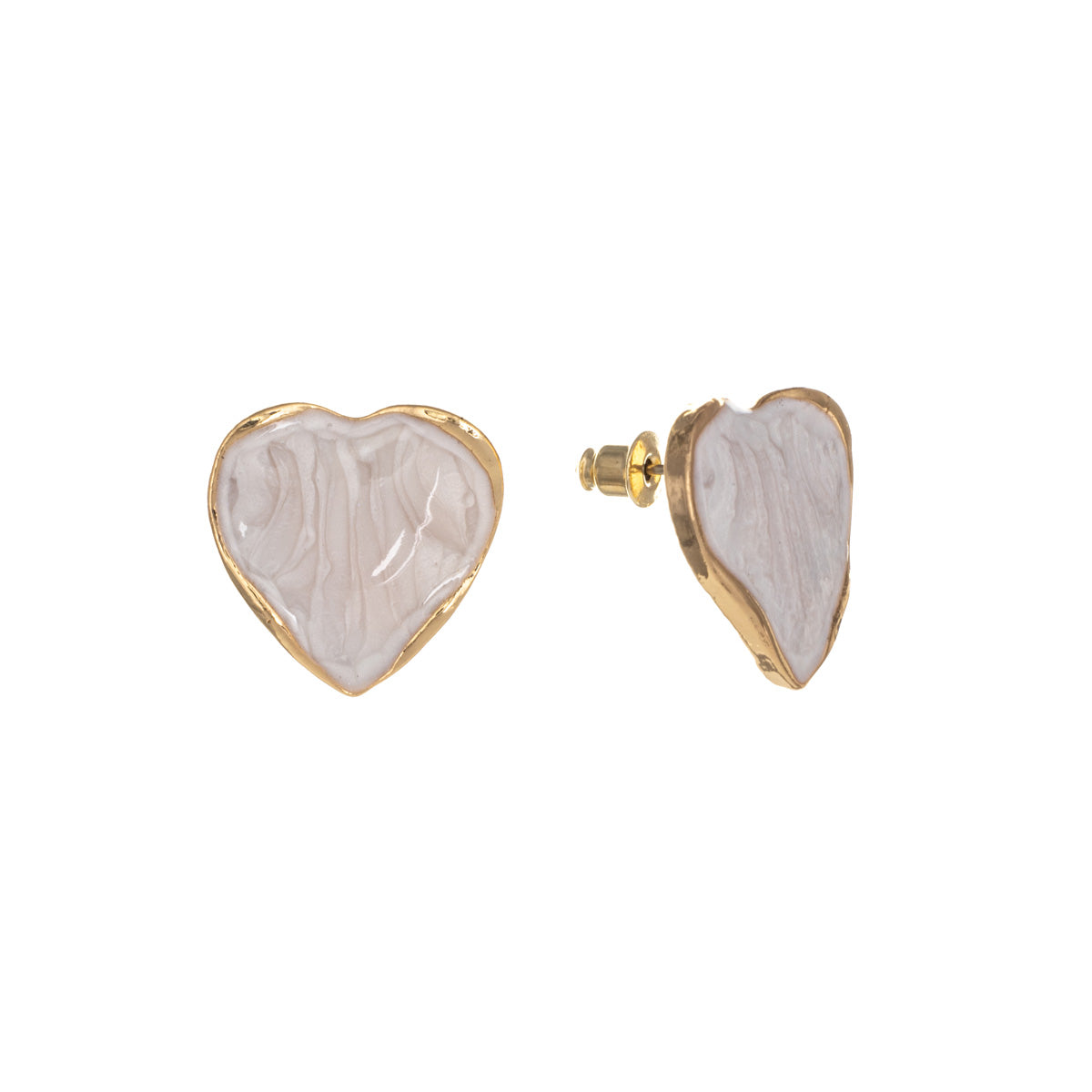 Coloured heart earrings