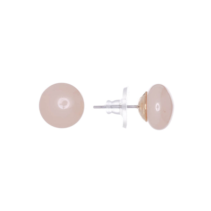 Flat pearl earrings