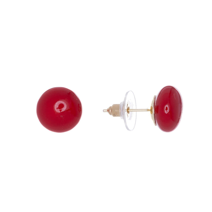 Flat pearl earrings