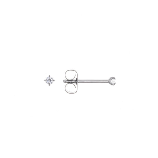 Örhängen i titan och zirkoniumoxid, 2 mm (Titan G23) - Ninja.fi