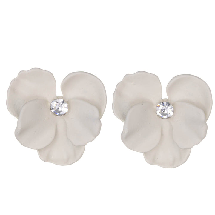 Colourful flower earrings with stone