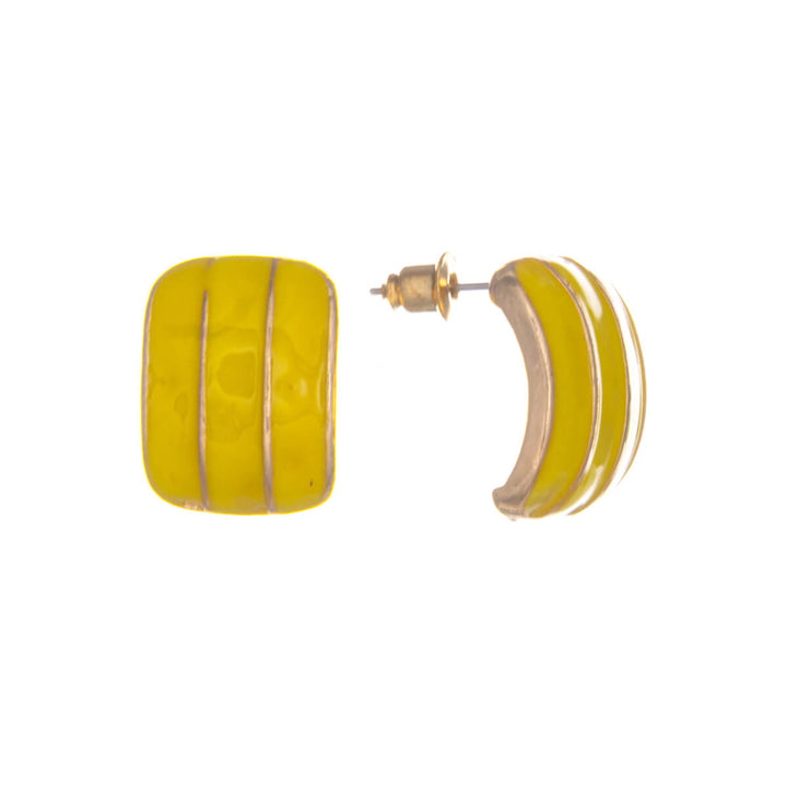 Curved striped earrings
