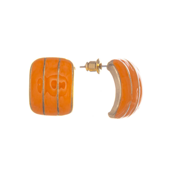 Curved striped earrings