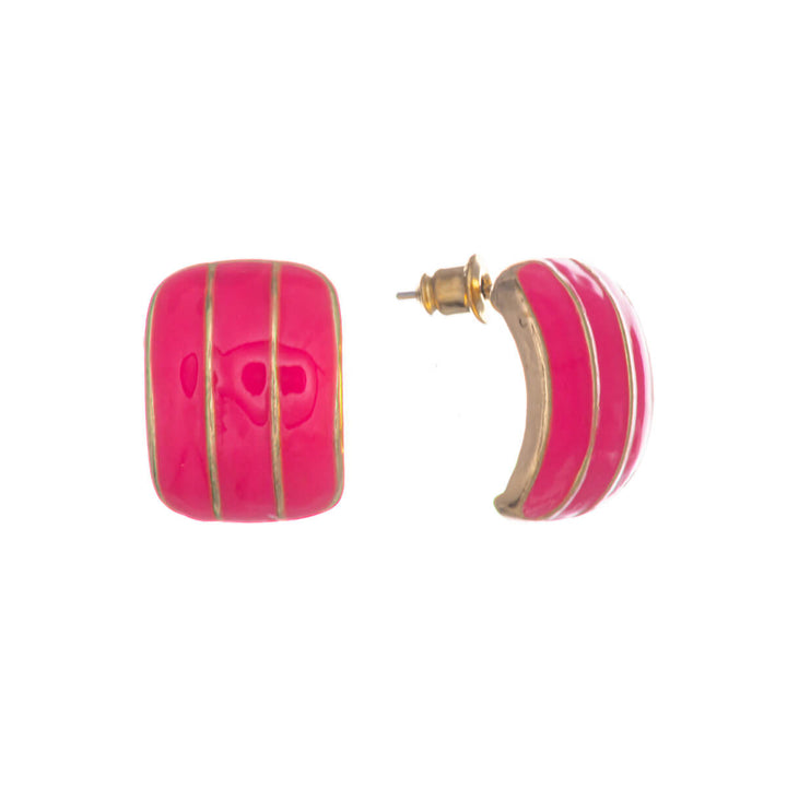 Curved striped earrings
