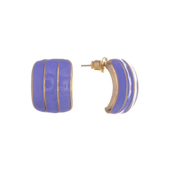 Curved striped earrings