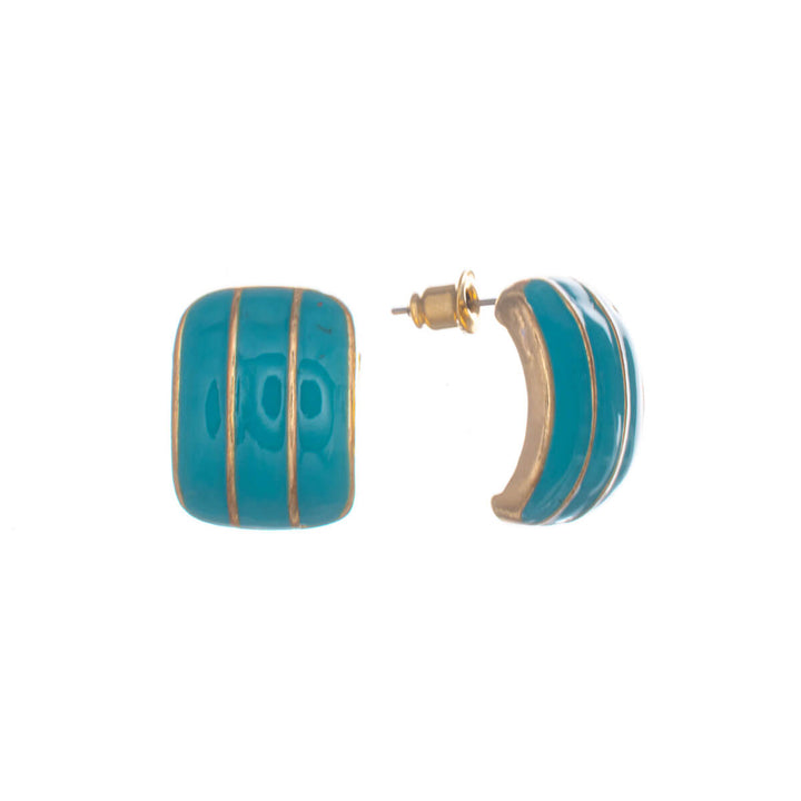 Curved striped earrings