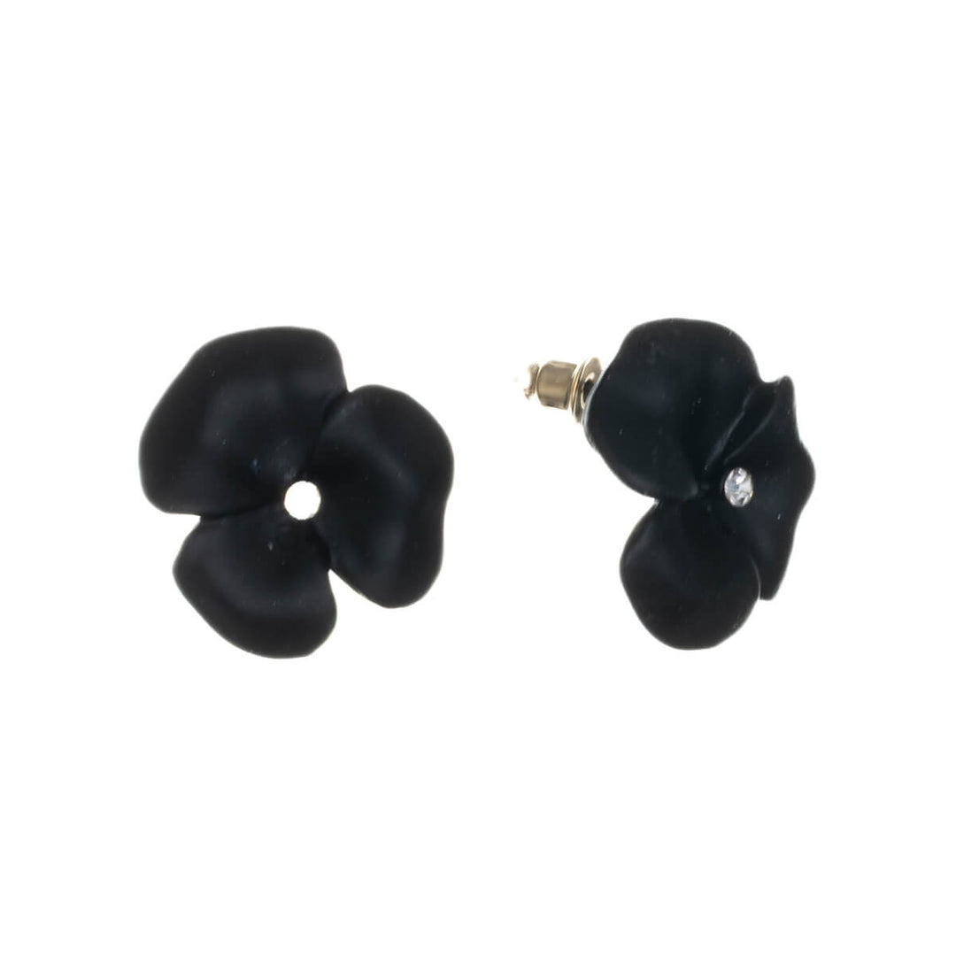 Colourful dainty flower earrings with stone