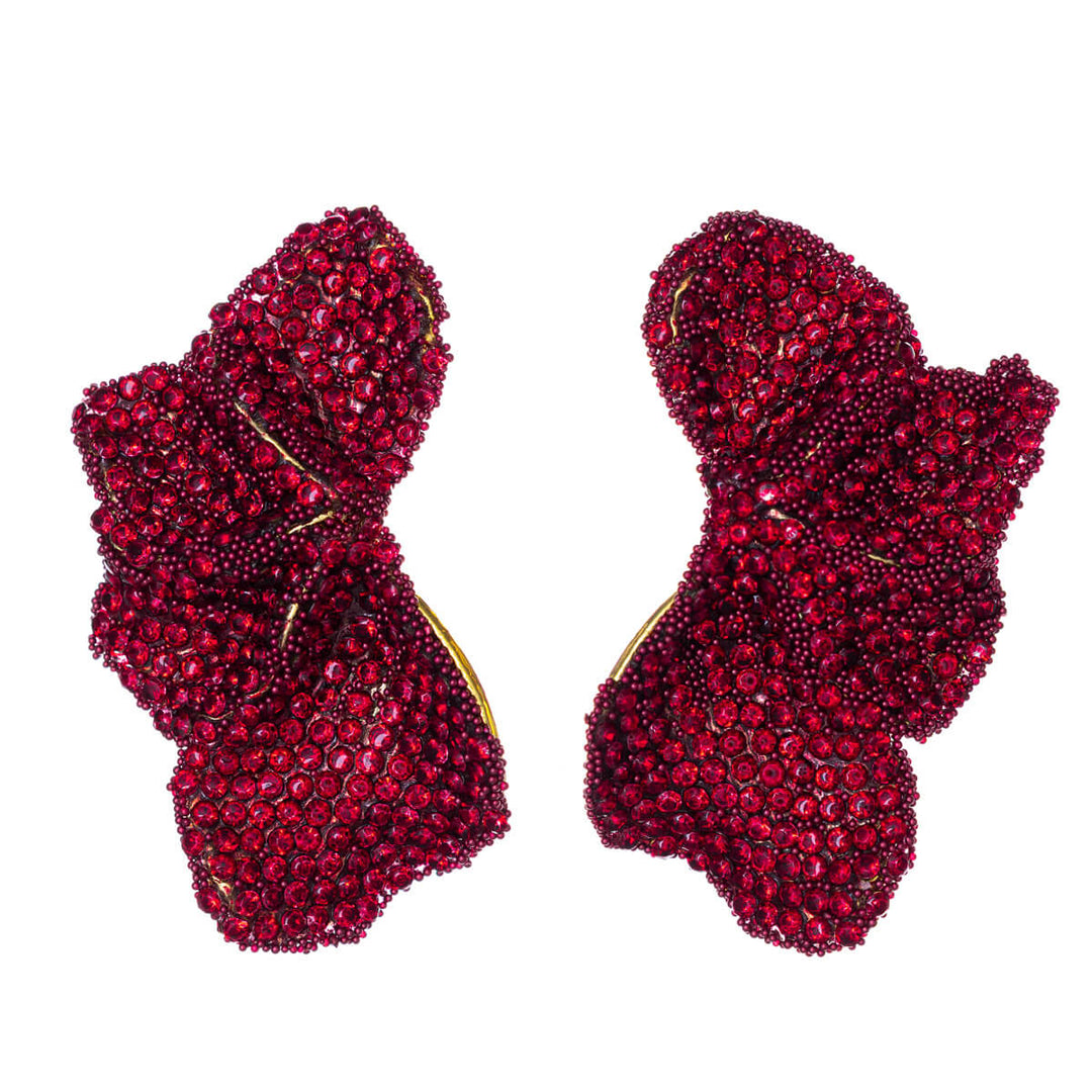 Örhängen med strassblad