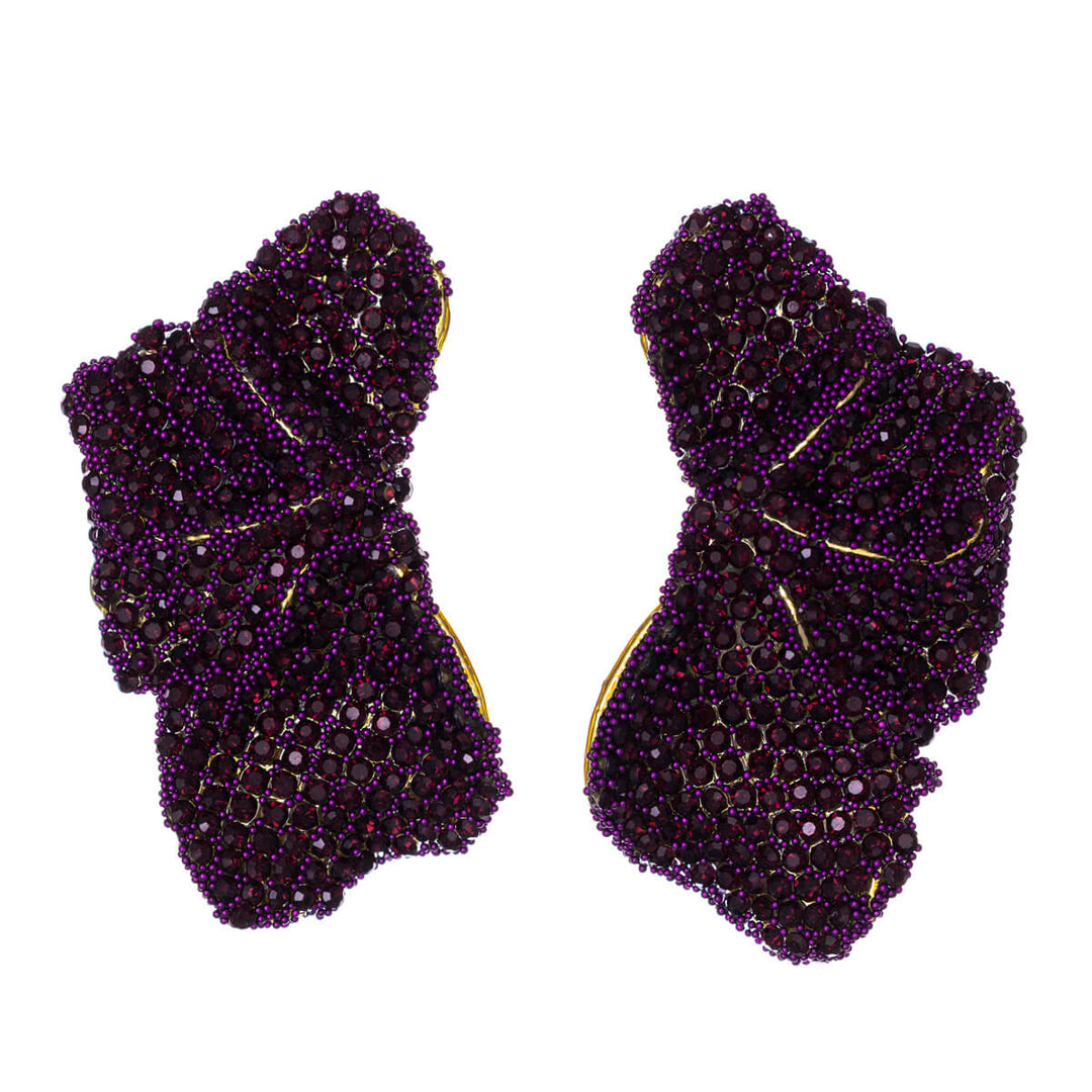 Örhängen med strassblad