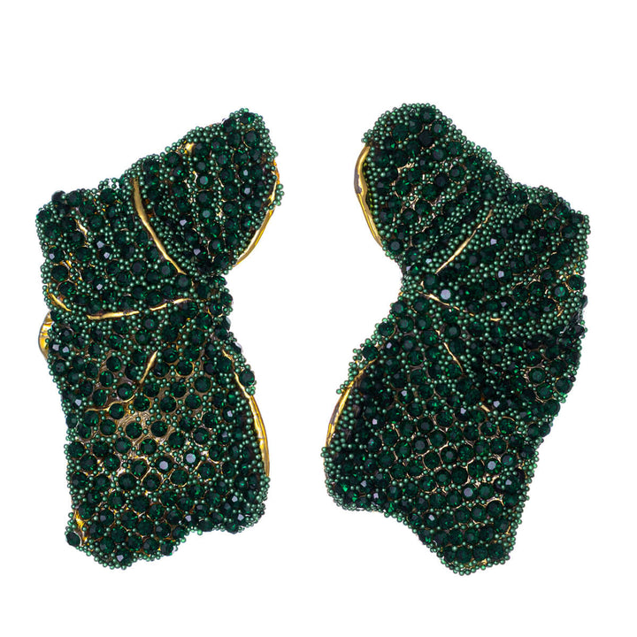 Örhängen med strassblad