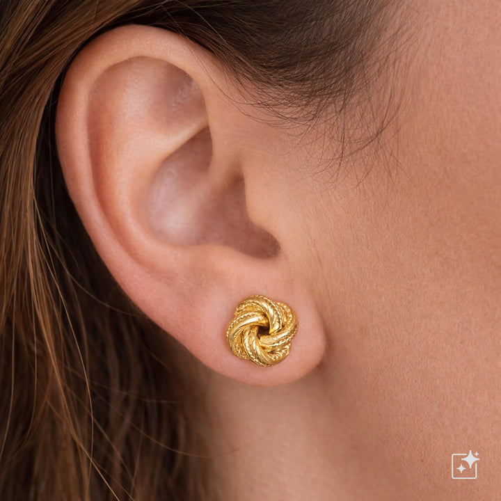 Steel knot earrings 10mm (Steel 316L)