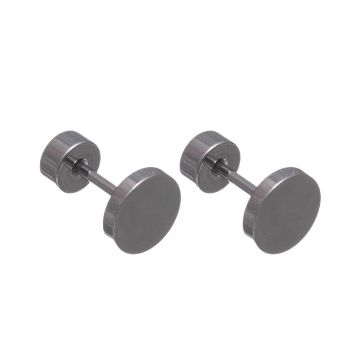 Titanium Stud Earrings 6mm – Screw-on Flat Back (G23)